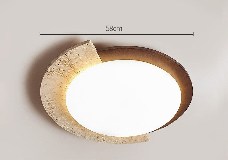 Geometric Stone LED Ceiling Lamp