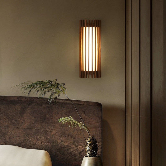 Walnut Wooden Wall Lamp