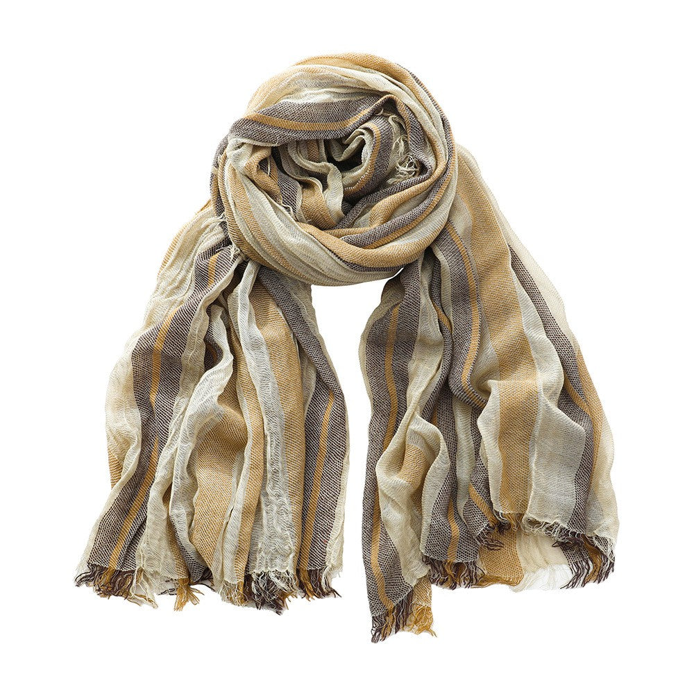 Calder Striped Linen Scarf