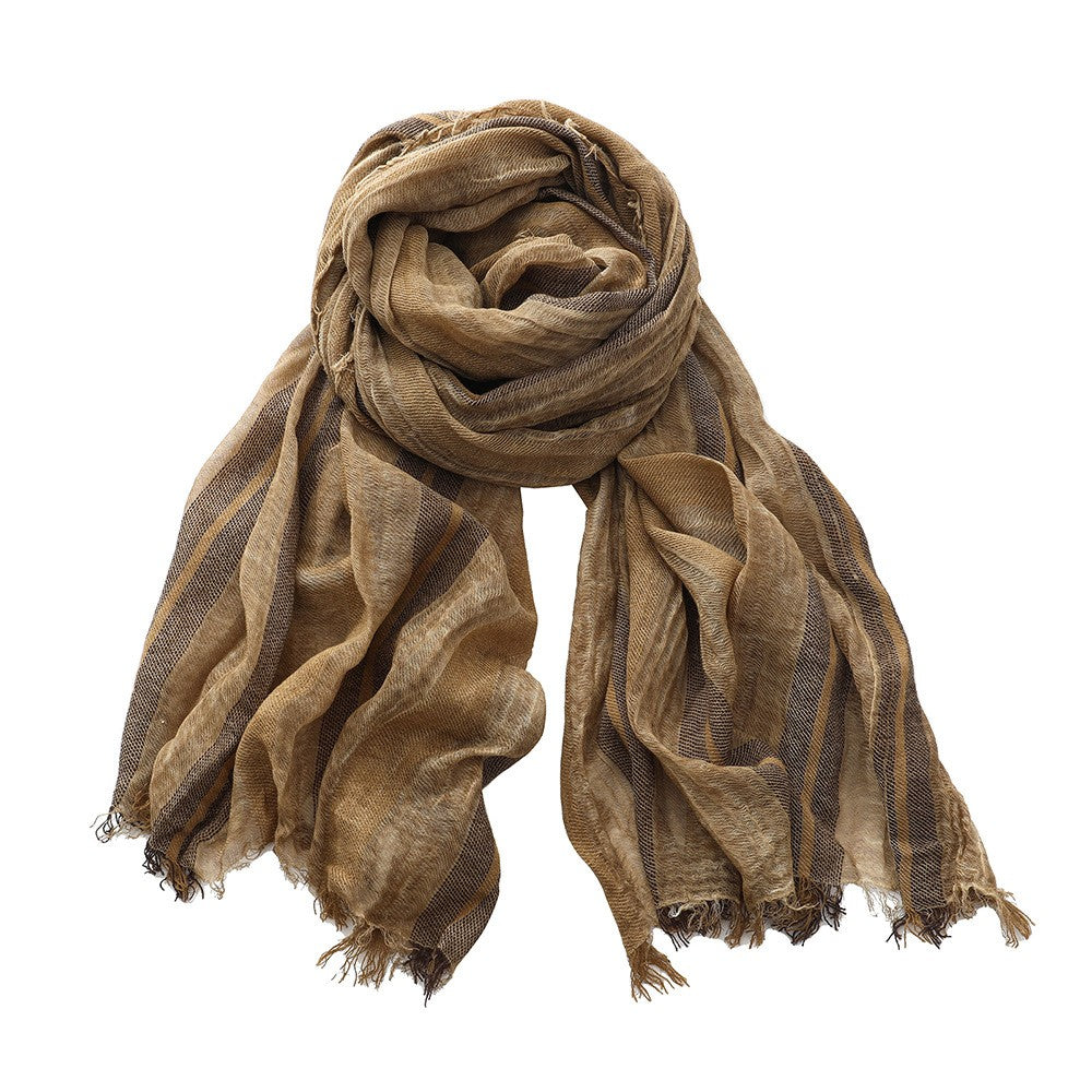 Calder Striped Linen Scarf