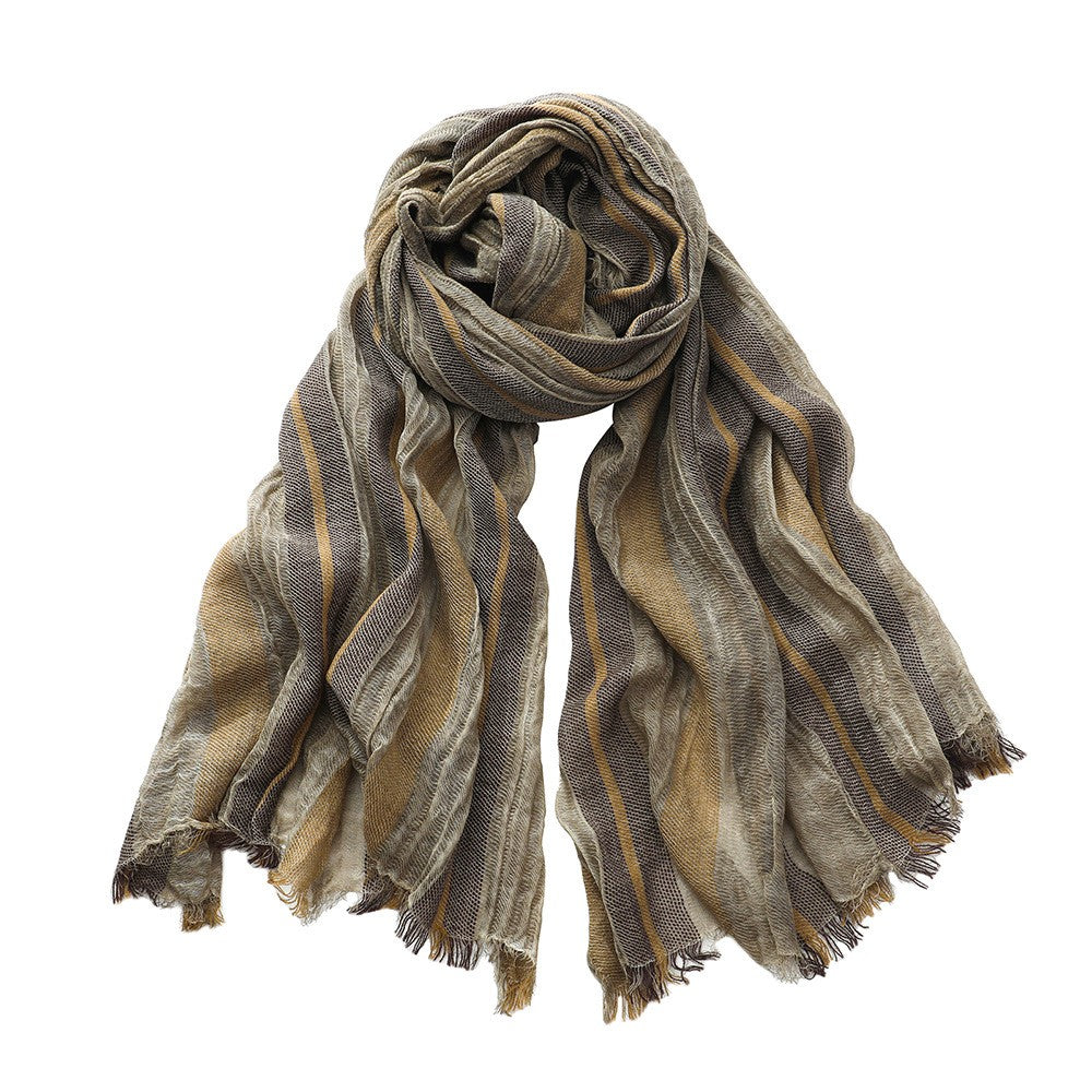 Calder Striped Linen Scarf