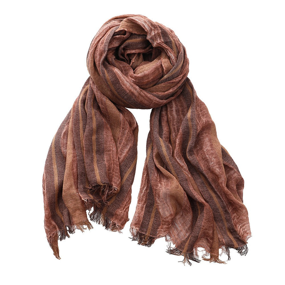 Calder Striped Linen Scarf