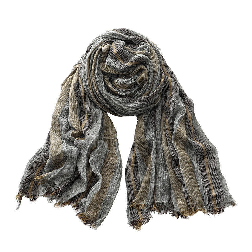 Calder Striped Linen Scarf