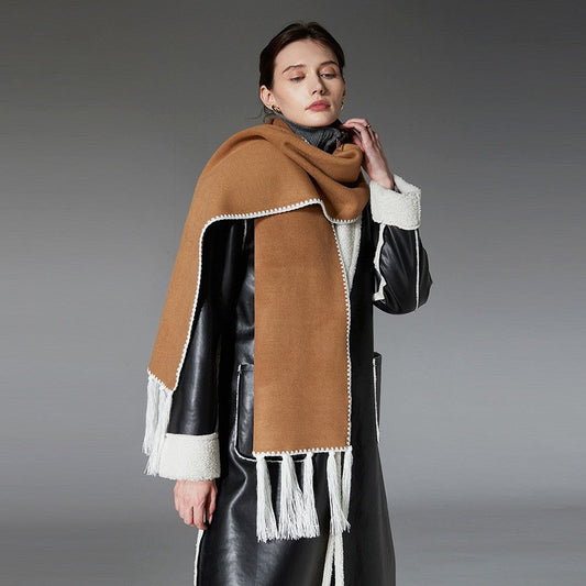 Calira Double-Faced Tassel Scarf