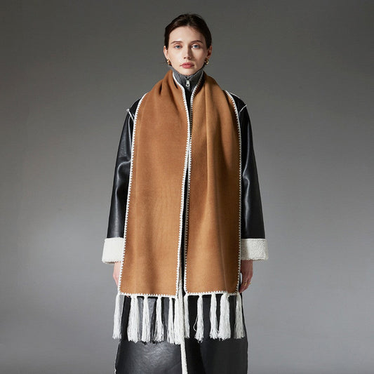 Calira Double-Faced Tassel Scarf