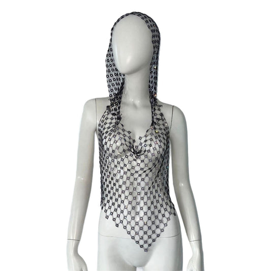 Celestine Rhinestone Mesh Camisole