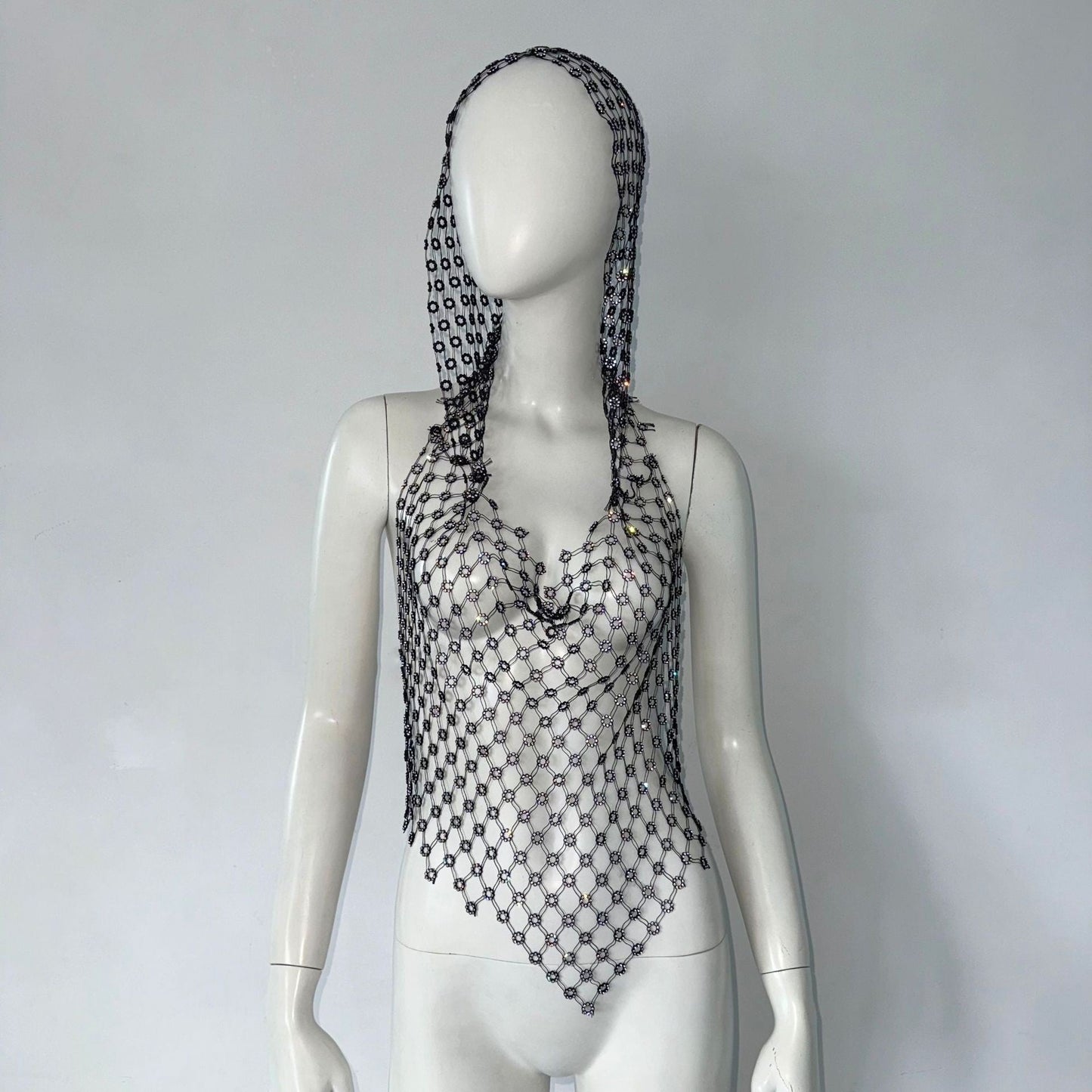 Celestine Rhinestone Mesh Camisole