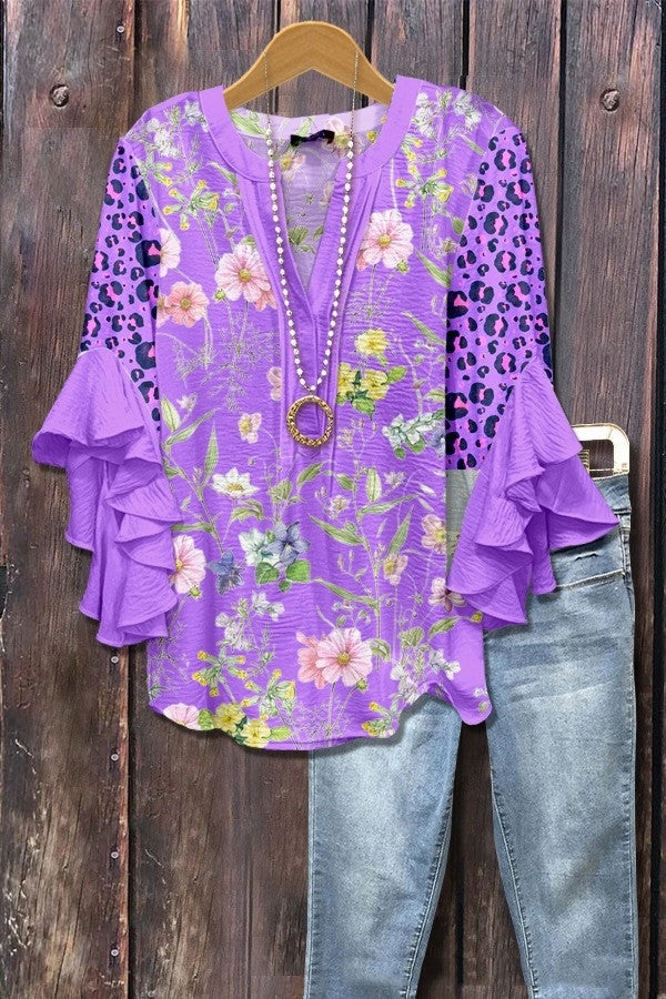 Elara Lotus-Edge Printed Tee
