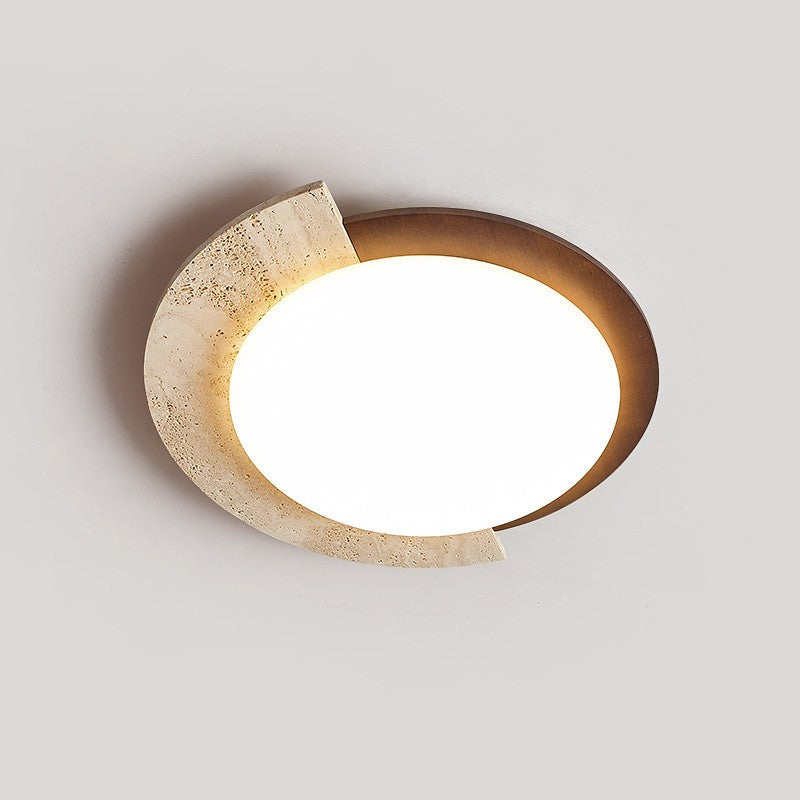 Geometric Stone LED Ceiling Lamp
