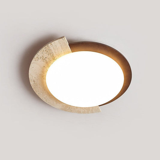 Geometric Stone LED Ceiling Lamp