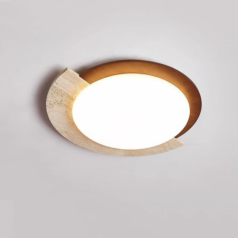 Geometric Stone LED Ceiling Lamp
