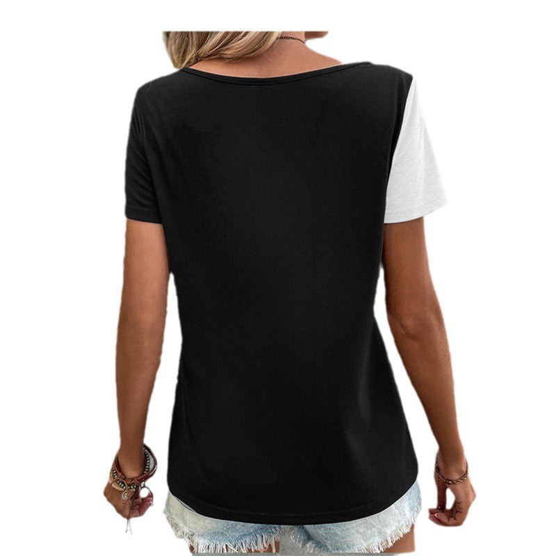 Maribel Button Accent Loose Tee