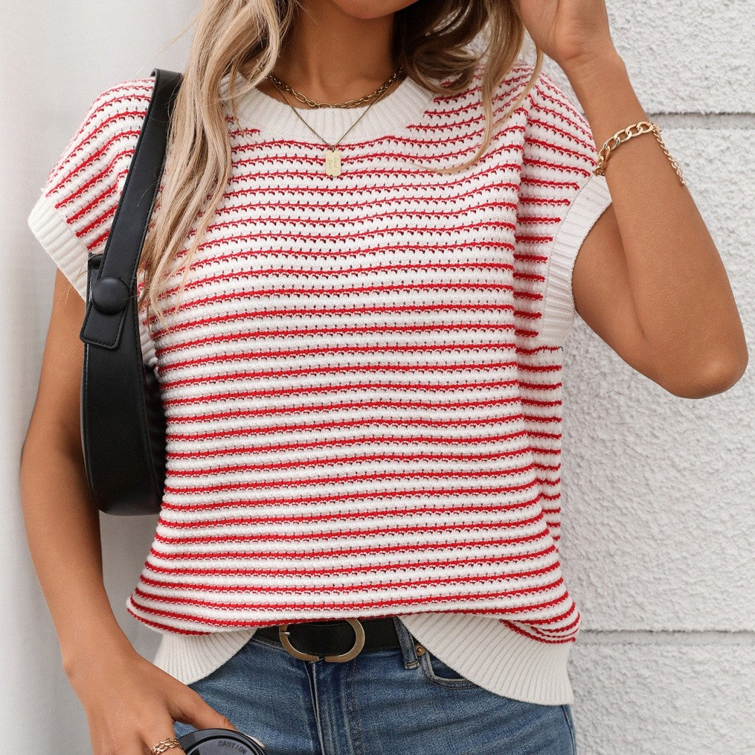 Mira Striped Boho Knit Sweater