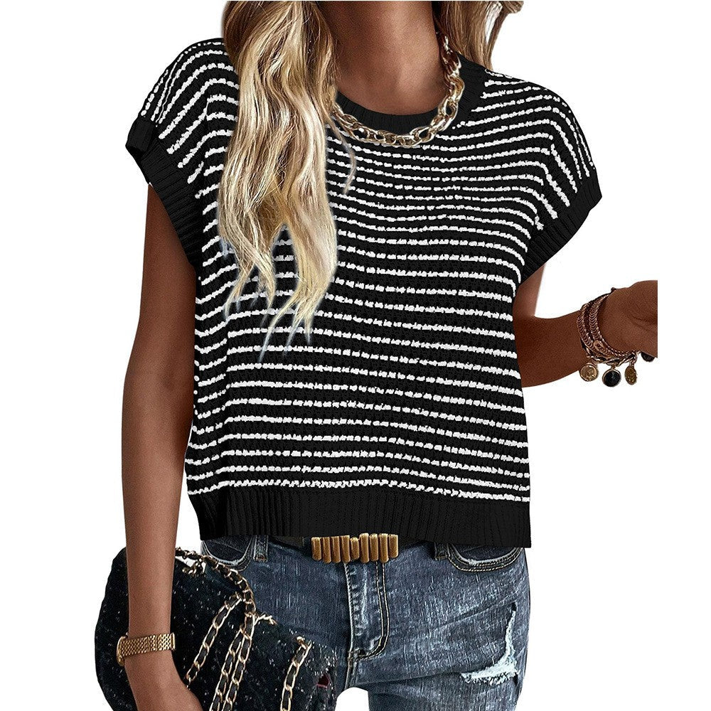 Mira Striped Boho Knit Sweater