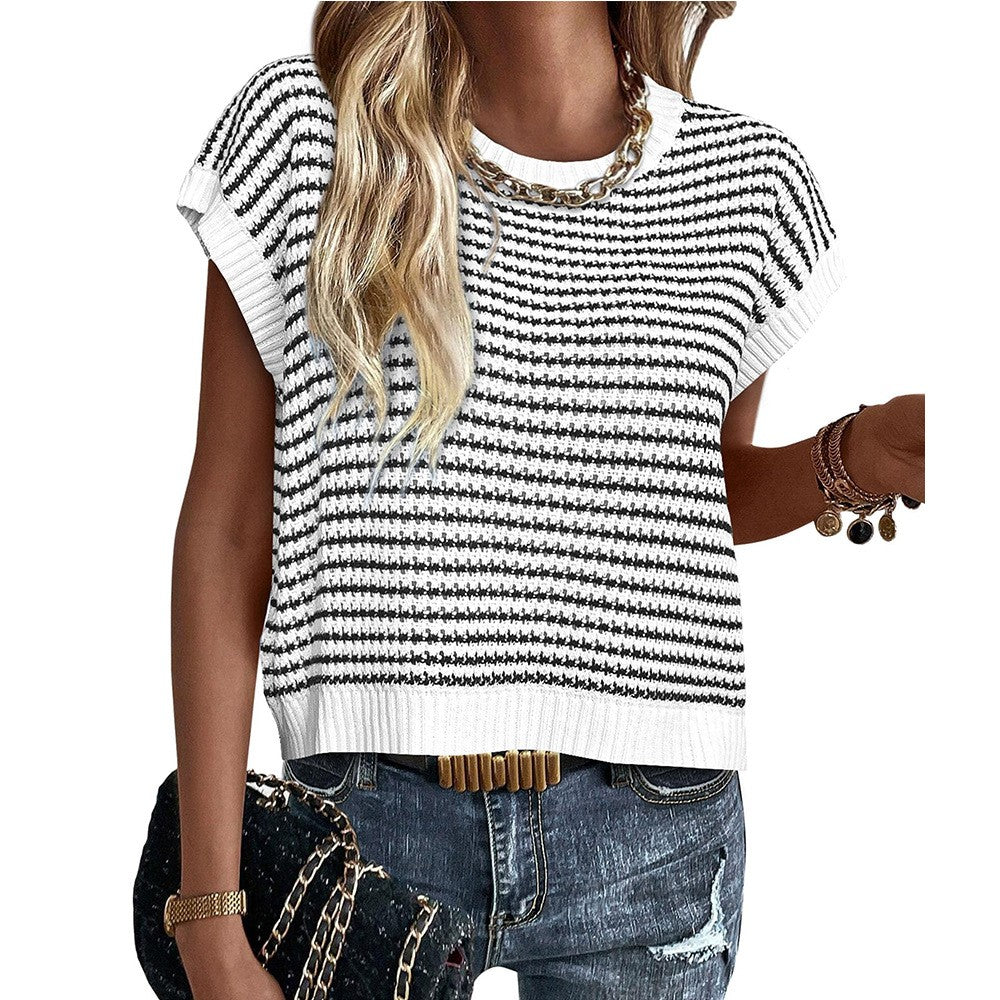 Mira Striped Boho Knit Sweater