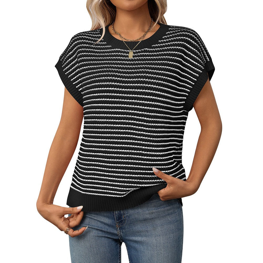 Mira Striped Boho Knit Sweater