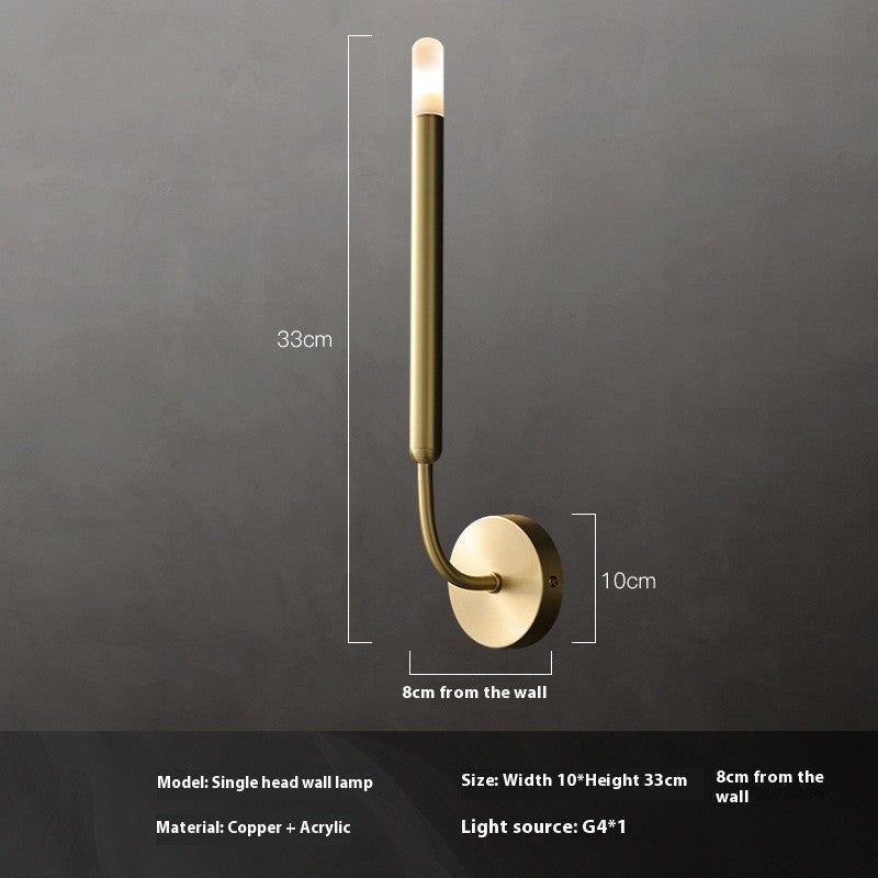 Nordic Retro Copper Wall Lamp