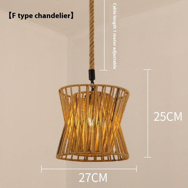 Retro Hemp Rope Industrial Chandelier
