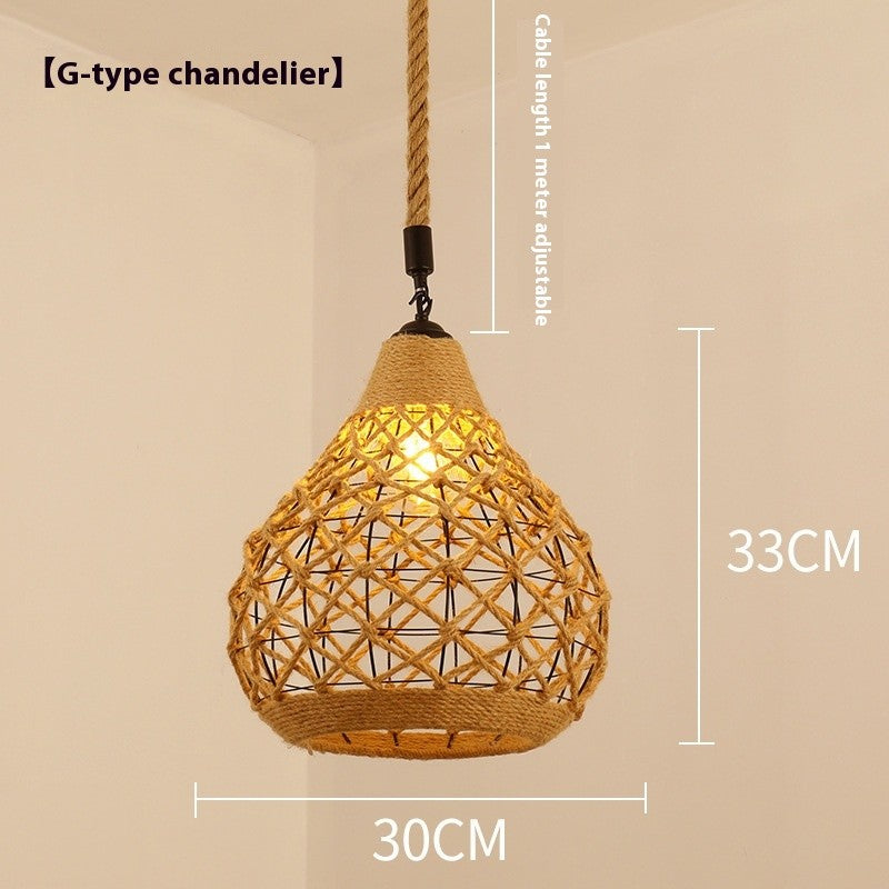 Retro Hemp Rope Industrial Chandelier