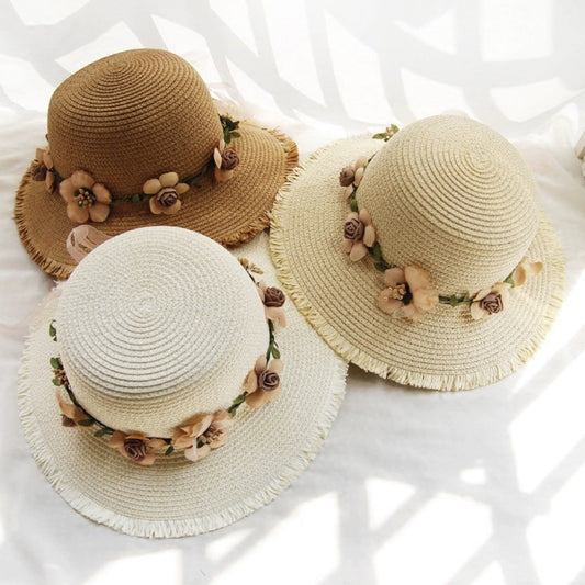 Serenya Floral Straw Sun Hat
