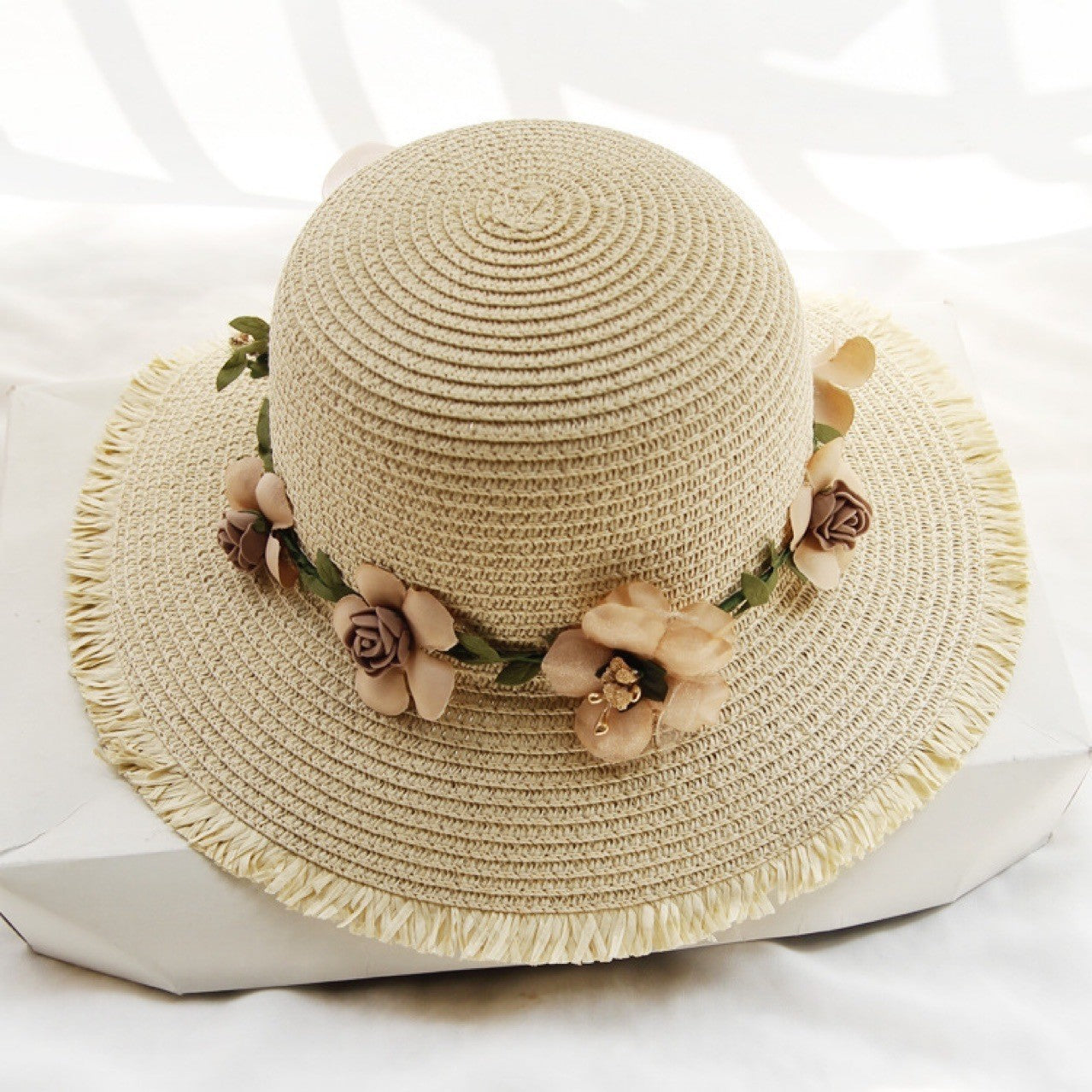 Serenya Floral Straw Sun Hat
