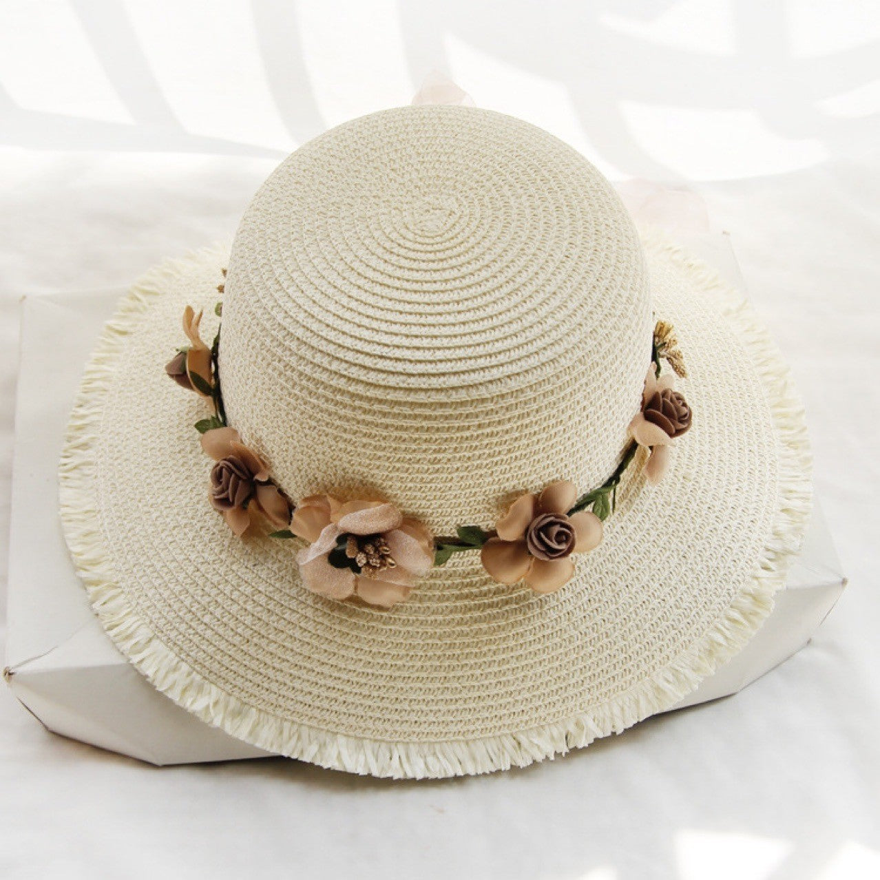 Serenya Floral Straw Sun Hat