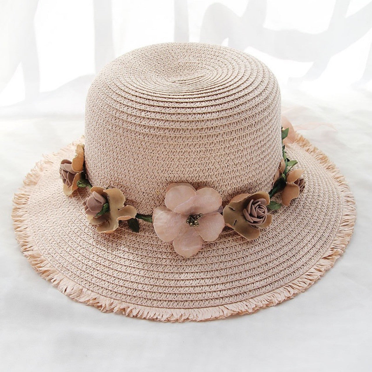 Serenya Floral Straw Sun Hat