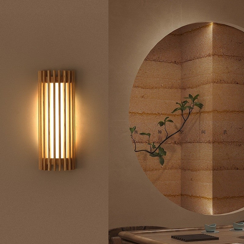 Walnut Wooden Wall Lamp