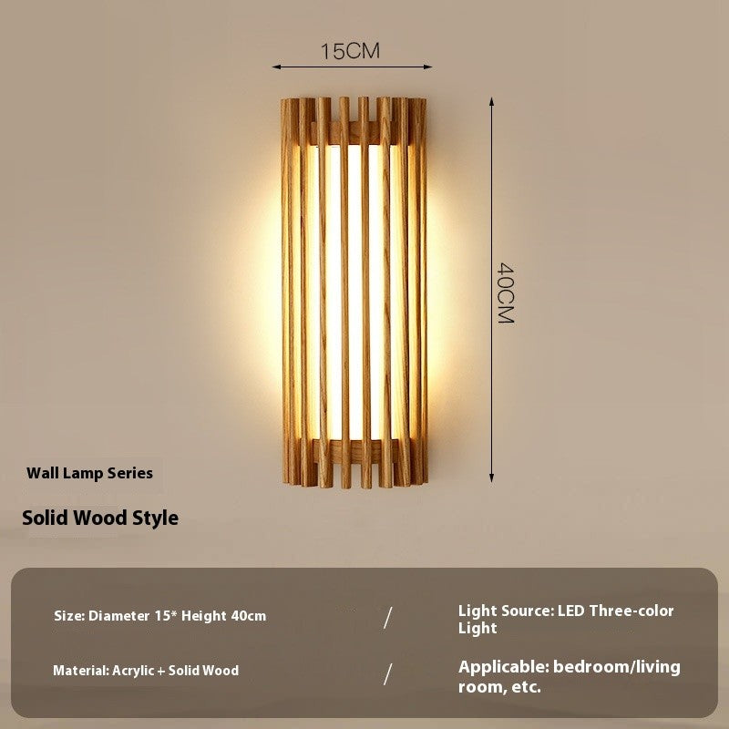 Walnut Wooden Wall Lamp