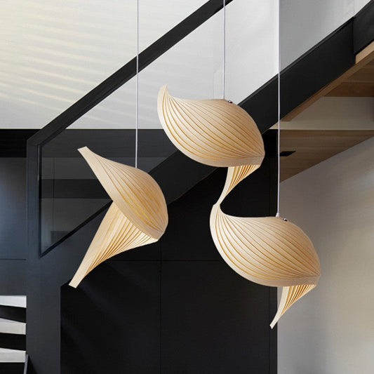 Wooden Woven Pendant Lamp